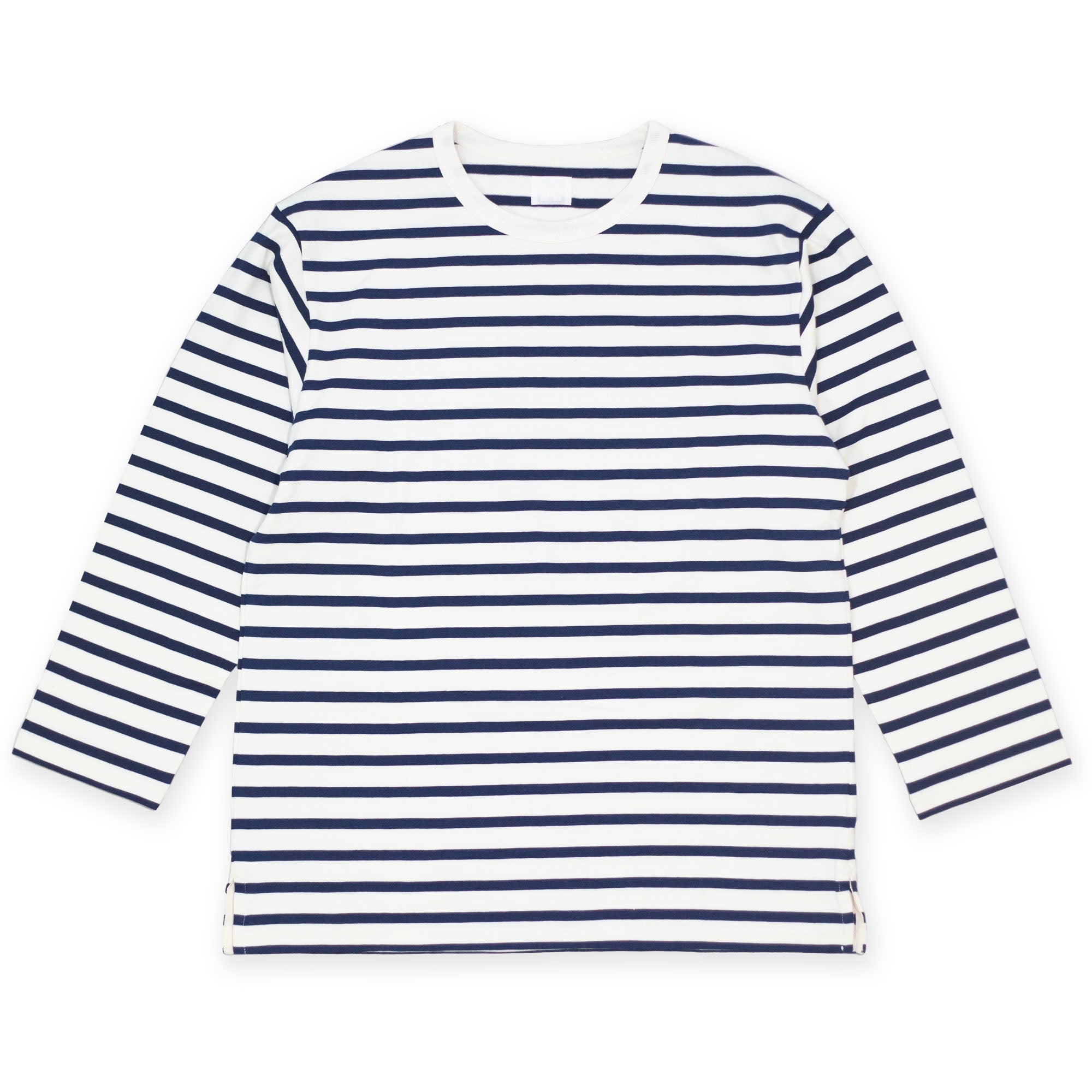 Striped knit crew neck shirt