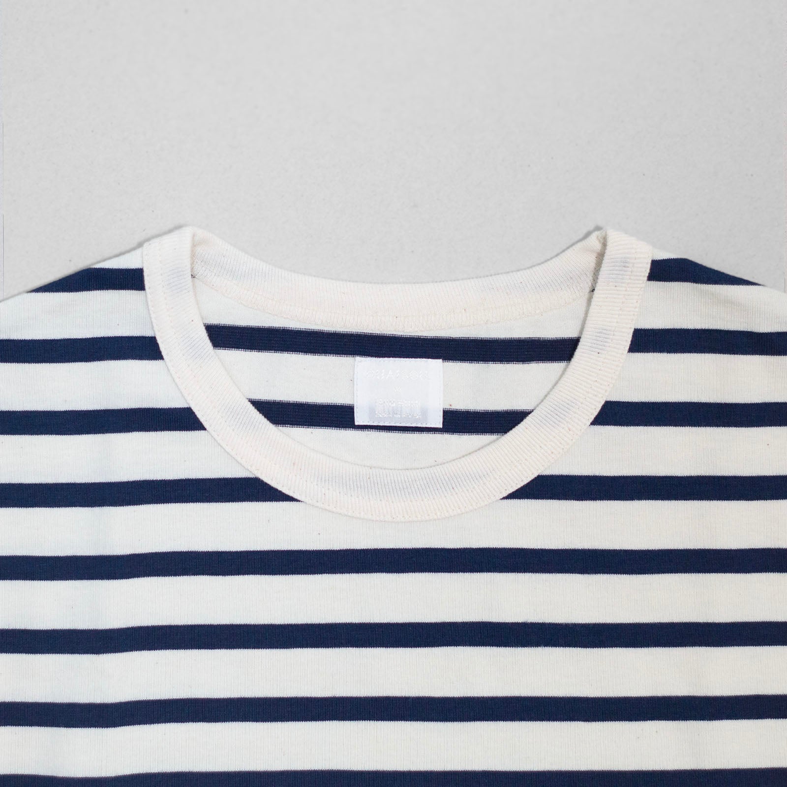 Striped knit crew neck shirt
