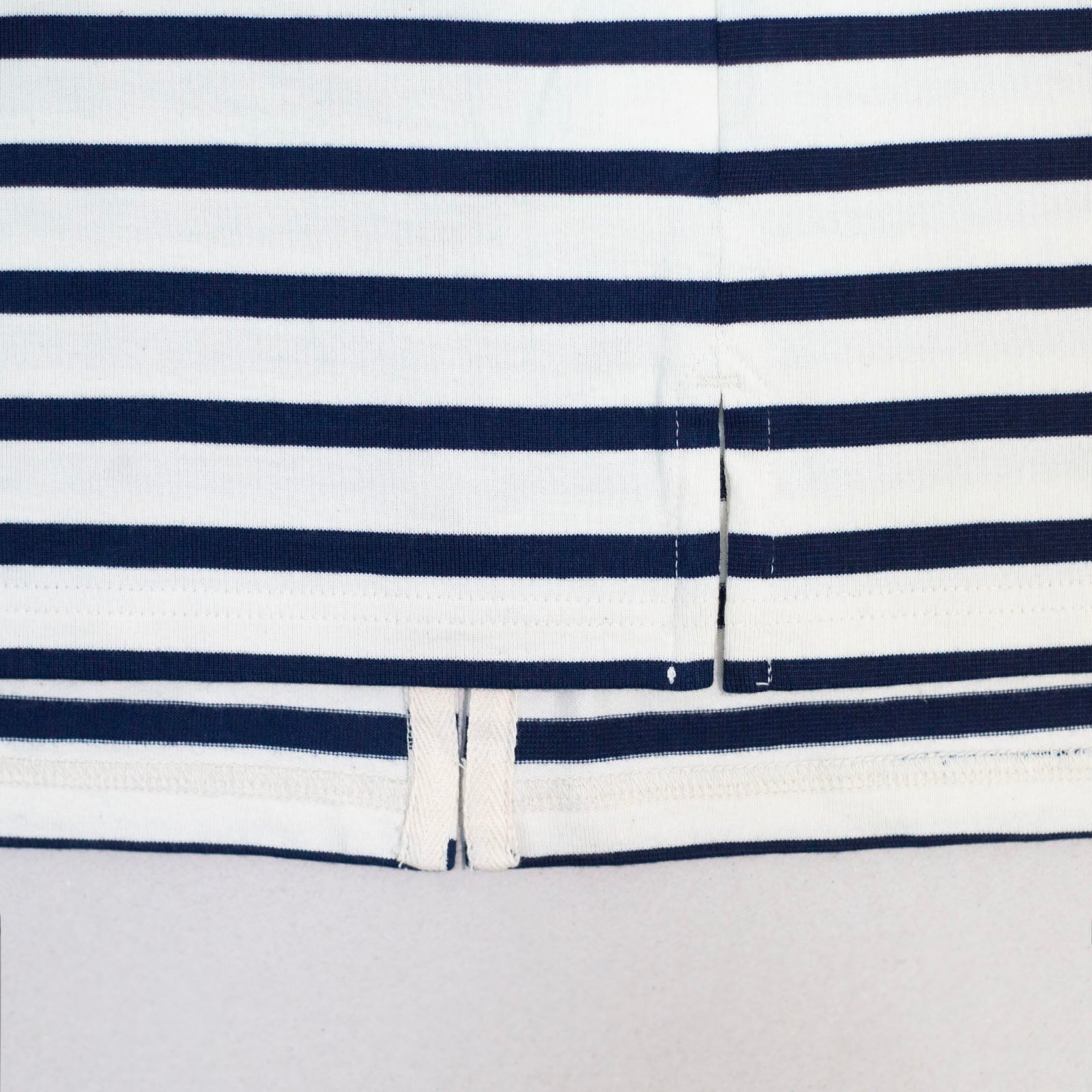 Striped knit crew neck shirt