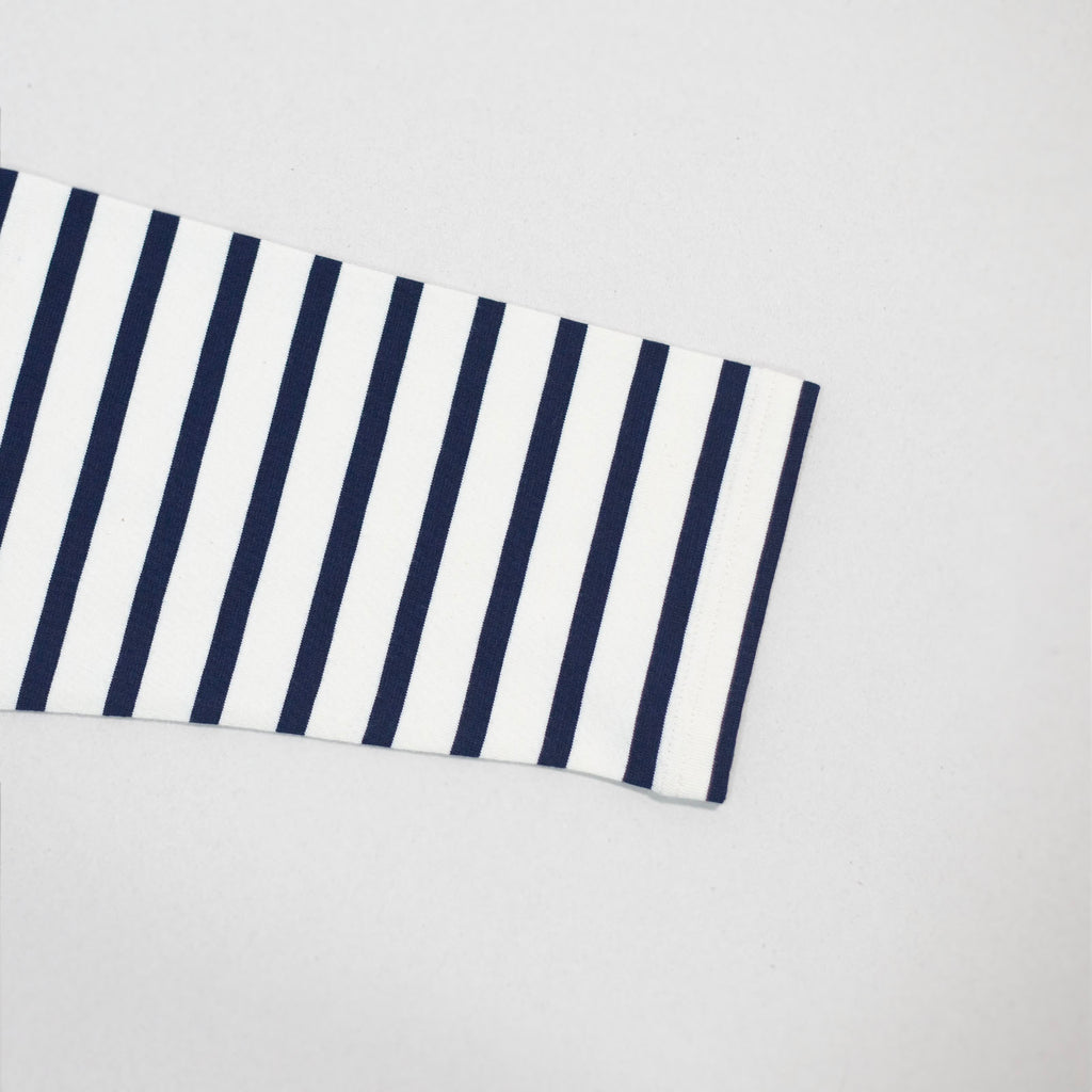 Striped knit crew neck shirt