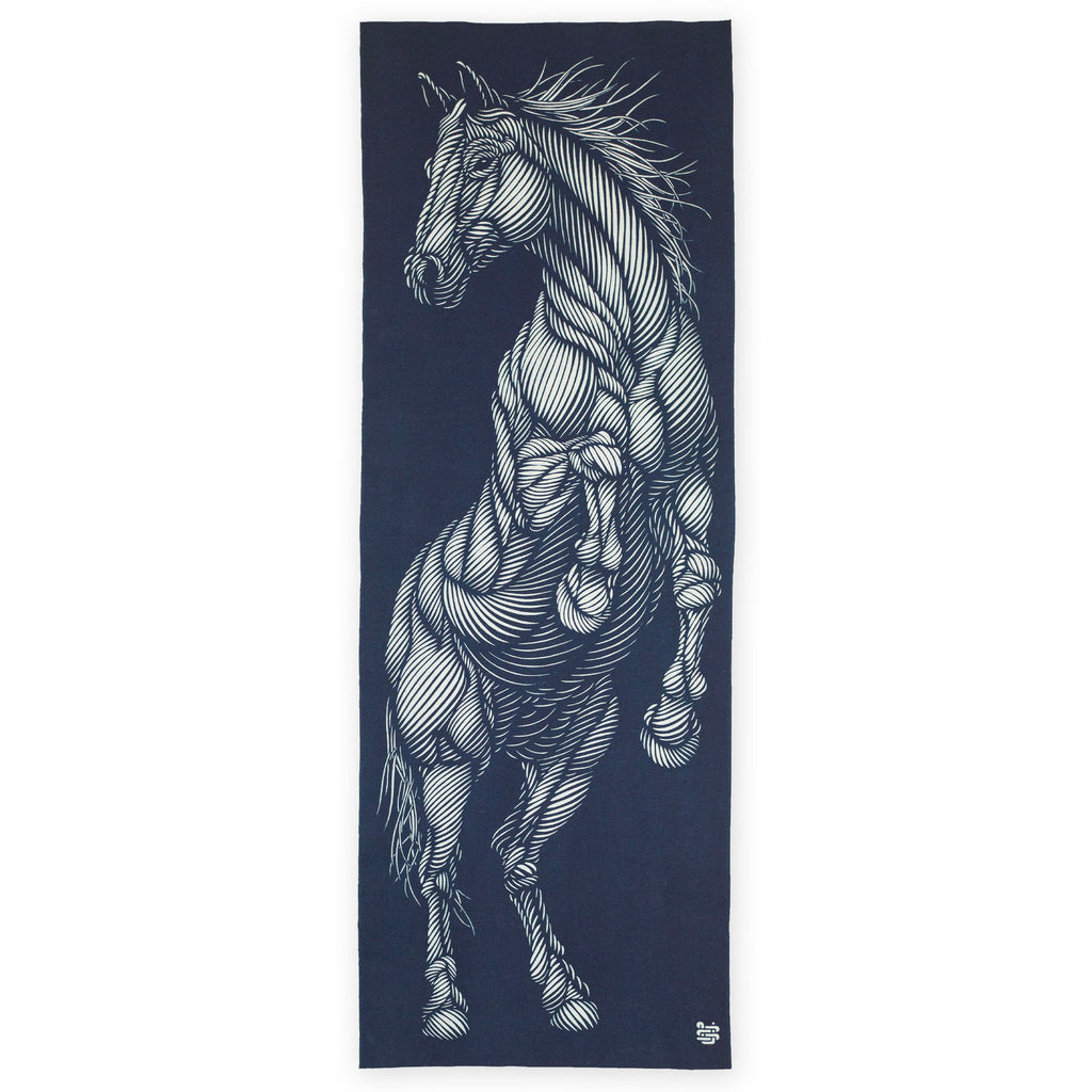 Tenugui "Rope Pattern Stencil-Dyed Horse"