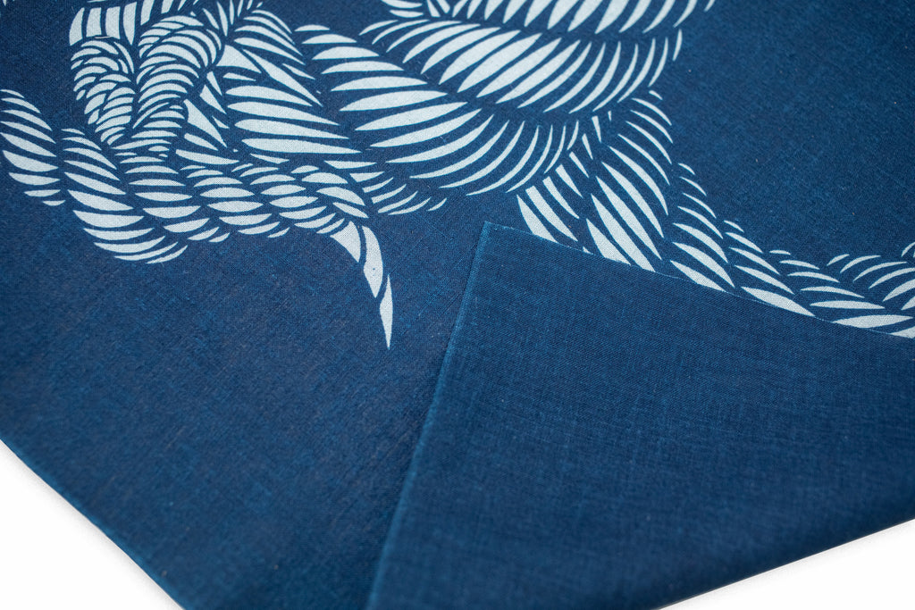 Tenugui "Stencil-dyed Dragon sacred rice-straw rope pattern" Gradation